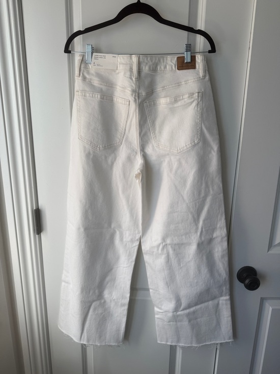 American Eagle White super High-Rise baggy wide leg ankle jeans 4 regular NWT - Picture 3 of 6